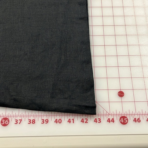 TURN BLACK Linen Boatneck Keyhole Sleeveless Minimalist Lagenlook Black Shift XL - Picture 16 of 16